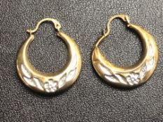 Pair of 9ct gold earrings