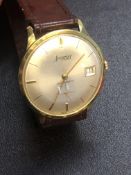 Gents Vintage Accurist gold plated mechanical watc