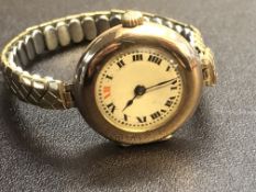 Ladies 9ct gold Rolex vintage watch, marked Rolex