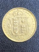 1887 Victorian shield back half sovereign