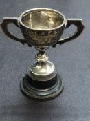 Silver trophy dated 1929/31 Weight 37g (silver wei