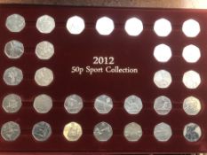 2012 50p Sports collection coins 29 in total