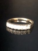 9ct Gold ring set with 7 cz stones Size S 2.4g