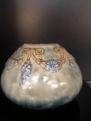 Doulton stoneware squat vase