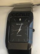 Gents Accurist ceramic quartz watch in box