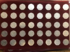 40 collectable 50p coins 1998 European union coins
