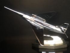 Chrome 1950's aeroplane lighter