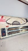 Lima Models vintage HO scale train set, featuring InterCity passenger coaches, track, bridge, and