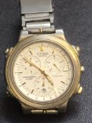 Citizen quartz titanium chronograph alarm