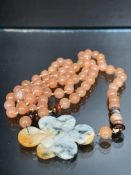 4 Coloured jade necklace