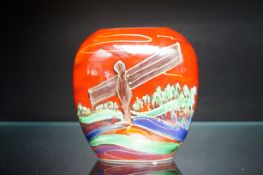 Anita Harris vase angel of the north signed in gol
