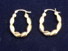 Pair of 9ct rose gold earrings