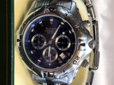 Gents Accursit 100m quartz chronograph watch with