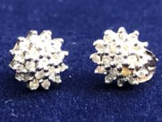 Pair of 9ct Gold & diamond earrings