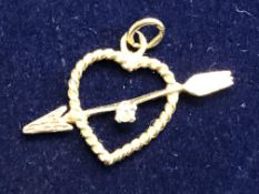 9ct Gold heart pendant