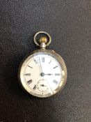 Silver fob watch