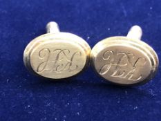 Pair of 9ct gold cufflinks Weight 6.1g