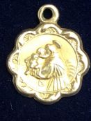 18ct Gold St Christopher pendant