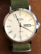 Gents Rotary Windsor quartz watch with day/date on