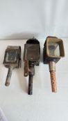 Three early 20th-century coach lamps