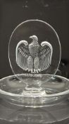 Lalique crystal bird paperweight, 1976