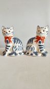 Pair of Rye Pottery ceramic cat figures