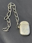 Silver vesta & chain Total weight 43.4g