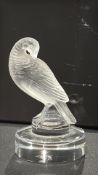 Lalique France crystal budgerigar figurine