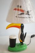 Guinness toucan lamp & shade