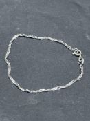 9ct White gold bracelet 1.2g