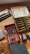 Mixed lot of silver-plate tableware & personal effects, early-mid 20th century