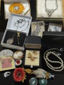 Collection of costume jewellery to include silver