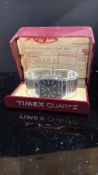 Timex quartz watch in box with papers analogue & d