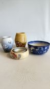 Assorted Royal Copenhagen, Mintons and studio pottery ceramics (4)