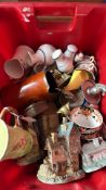 Assorted decorative ceramics, miniature cottages and metal ornaments (c.25 pcs)
