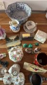 Mixed decorative ceramics, glass and curios (c. 25 pieces)