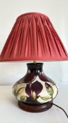 Moorcroft table lamp