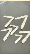 6 Mother of pearl & silver fruit knives