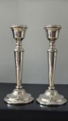Pair of silver candle sticks, Birmingham hallmark,