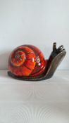 Anita Harris large snail signed in gold