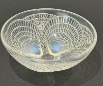 R Lalique c1930's etched bowl signed R Lalique fra