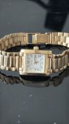 9ct Gold case & strap Genève ladies tank style wri