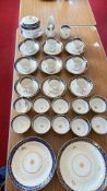 Early 19th-century English porcelain cobalt-and-gilt part tea and dessert service, c.1820 (approx.