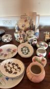 Radford hand-painted earthenware collection, c.30 pieces