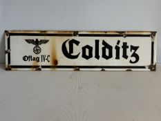 Enamel German sign