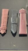 Blancpain original unused leather watch straps x3