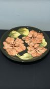 Moorcroft ‘Hibiscus’ pattern pottery dish, c.1950s