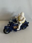 Cast iron michelin Man motorbike & sidecar