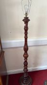 Carved mahogany floor lamp