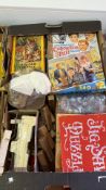 Mixed vintage jigsaw puzzles and toys